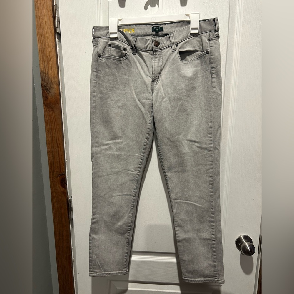 J. Crew Light Gray Stretch Toothpick denim size 31x28